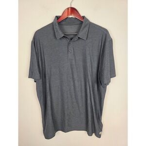 Vuori Strato Tech Polo Mens Charcoal Gray Performance Shirt Short Sleeve XXL